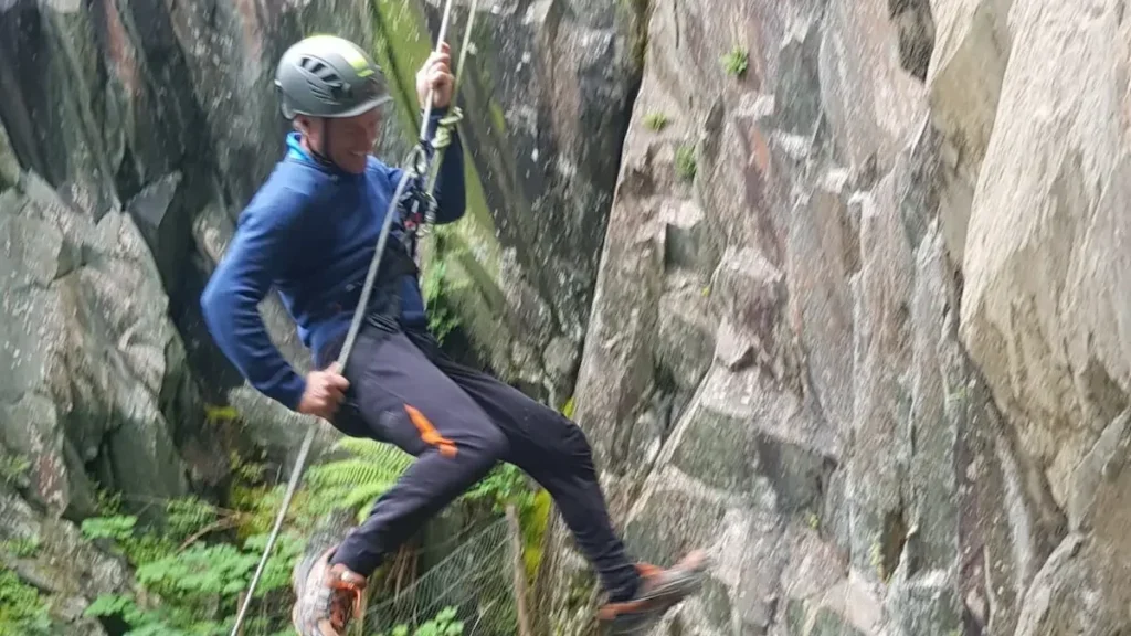Abseiling Lake District adventure near Keswick
