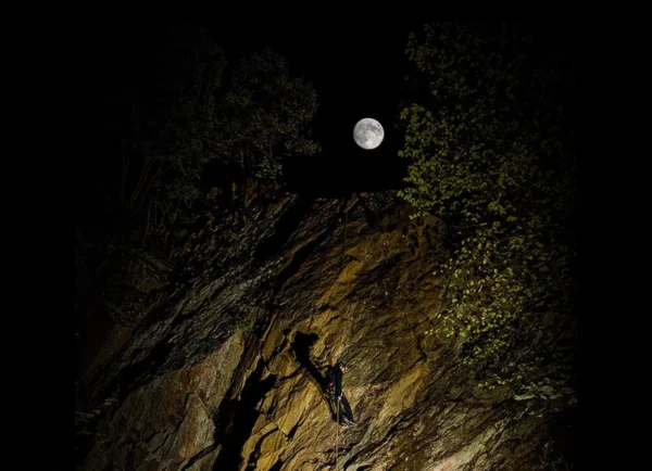 Abseiling at night in Keswick